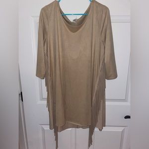 Love In Tan Dress with Fringe